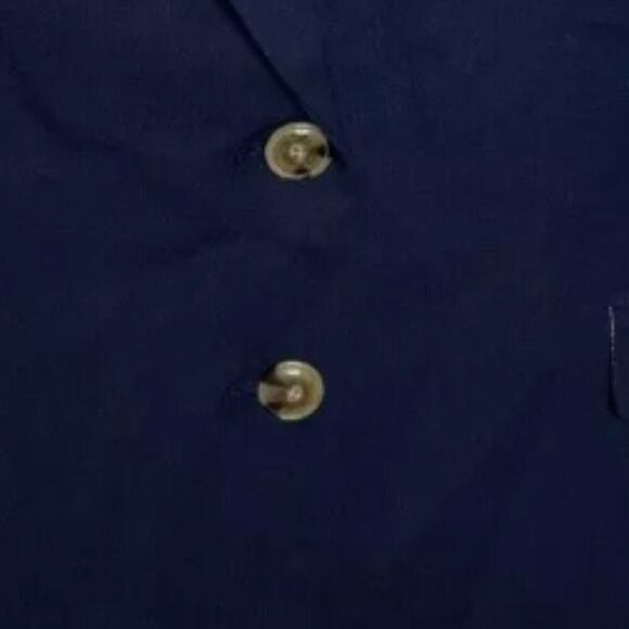 J. Crew Factory BP095 Navy Blue Cotton-blend two-button blazer size 18 NWT flaw - Picture 4 of 12